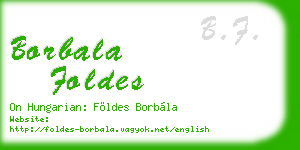 borbala foldes business card