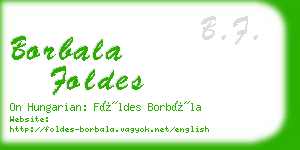 borbala foldes business card